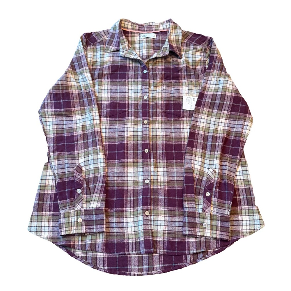 NWT | Croft & Barrow | Medium | Plaid Button Down Flannel Shirt